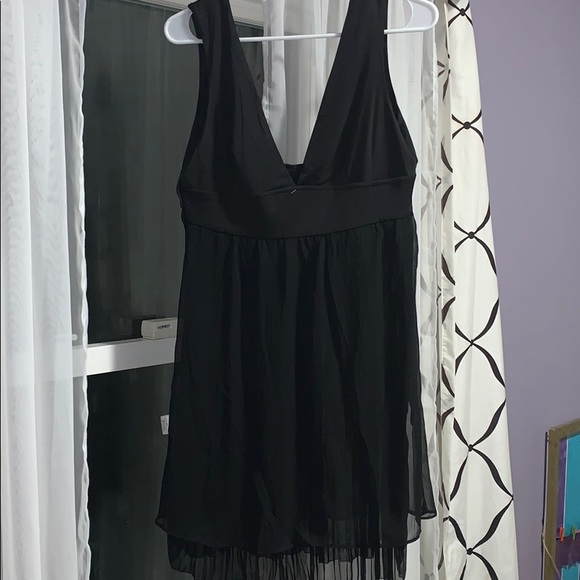 Black Mini Sheer Dress - Picture 1 of 6